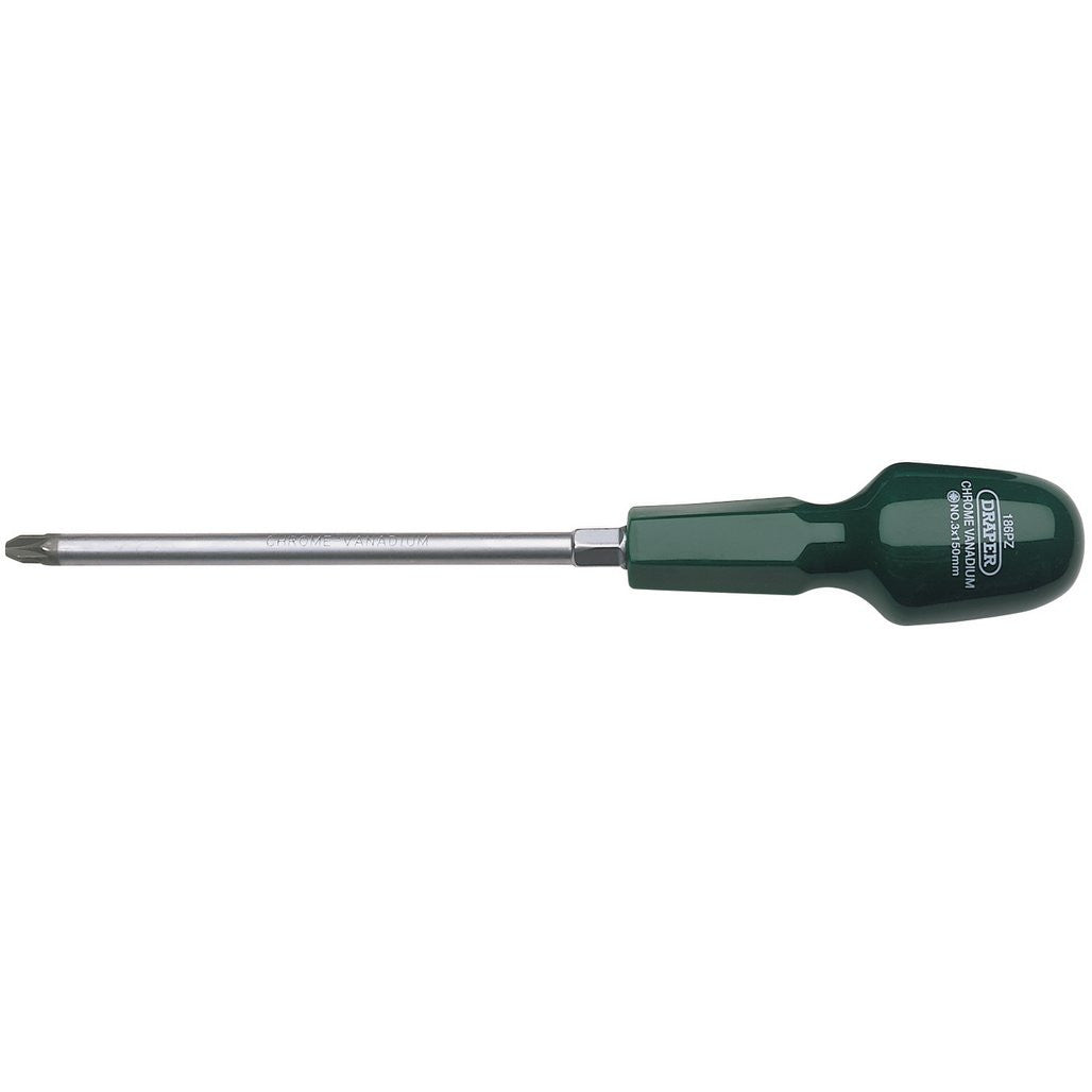 Draper PZ Type Cabinet Pattern Screwdriver, No.3 x 150mm (Sold Loose) 19509