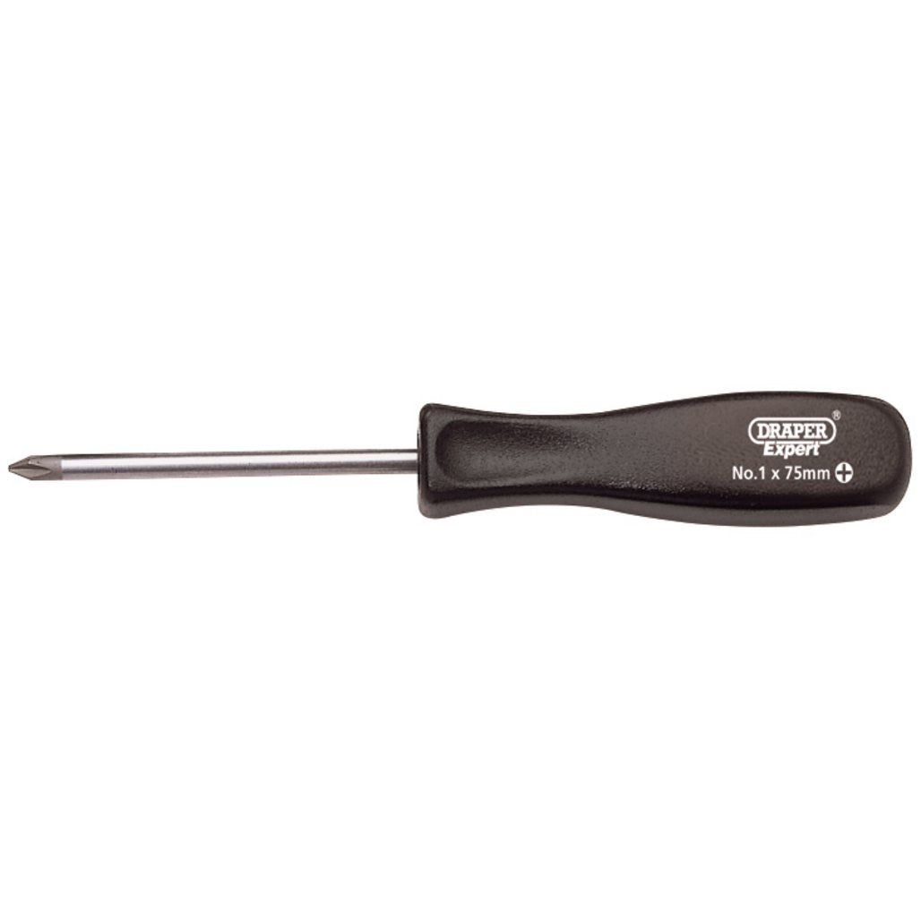 Draper Expert Cross Slot Mechanics Screwdriver, No.1 x 75mm 19532
