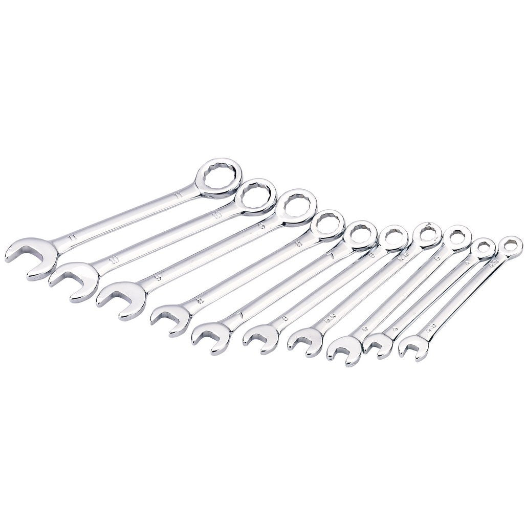 Draper Metric Midget Combination Spanner Set (10 Piece) 19756