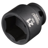 Draper HI-TORQ® Metric Impact Socket, 3/8" Sq. Dr., 21mm 20169