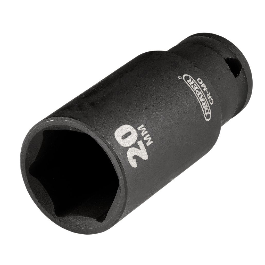Draper HI-TORQ® Metric Deep Impact Socket, 3/8" Sq. Dr., 20mm 20176