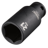 Draper HI-TORQ® Metric Deep Impact Socket, 3/8" Sq. Dr., 21mm 20177