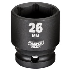 Draper Hi-TORQ® Impact Socket, 1/2" Sq. Dr., 26mm 20188