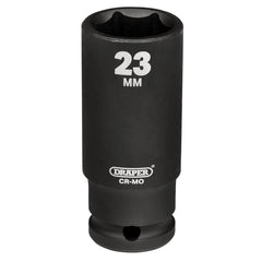 Draper Hi-TORQ® Deep Impact Socket, 1/2" Sq. Dr., 23mm 20192