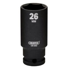 Draper HI-TORQ® Metric Deep Impact Socket, 1/2" Sq. Dr., 26mm 20193