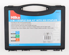 Hilka 3 in 1 Staple Gun Kit with 600 Staples 20200301