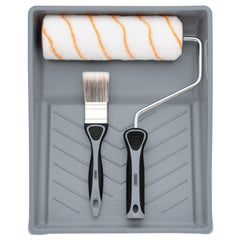 Draper Medium Pile Polyester Paint Roller and Brush Set with Soft Grip (4 Piece) 20947