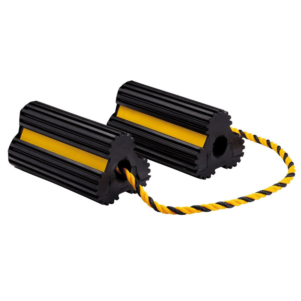 Draper Heavy Duty Rubber Wheel Chocks, 3 Tonne (Pair) 21135