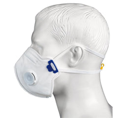 Draper FPP3 NR Vertical Fold Flat Face Masks with Valve (Pack of 10)