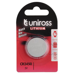 Draper Uniross Lithium Coin Cell CR2450 Battery 21596