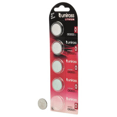 Draper Uniross Lithium Coin Cell CR2025 Batteries (Pack of 5)