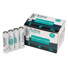 Draper Uniross LR03 AAA Power Plus Alkaline Batteries (Pack of 24)