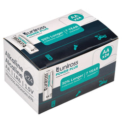 Draper Uniross LR6 AA Power Plus Alkaline Batteries (Pack of 24)
