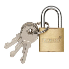 Draper Brass Cylinder Padlock, 20mm 21725