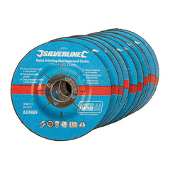 Silverline Metal Grinding Discs Depressed Centre 10pk 224514
