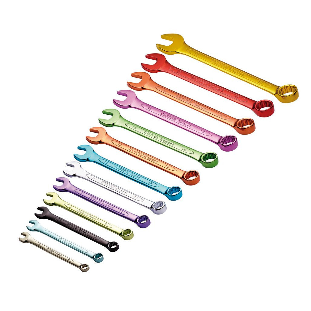 Draper Expert HI-TORQ® Metric Coloured Combination Spanner Set (13 Piece) 23017