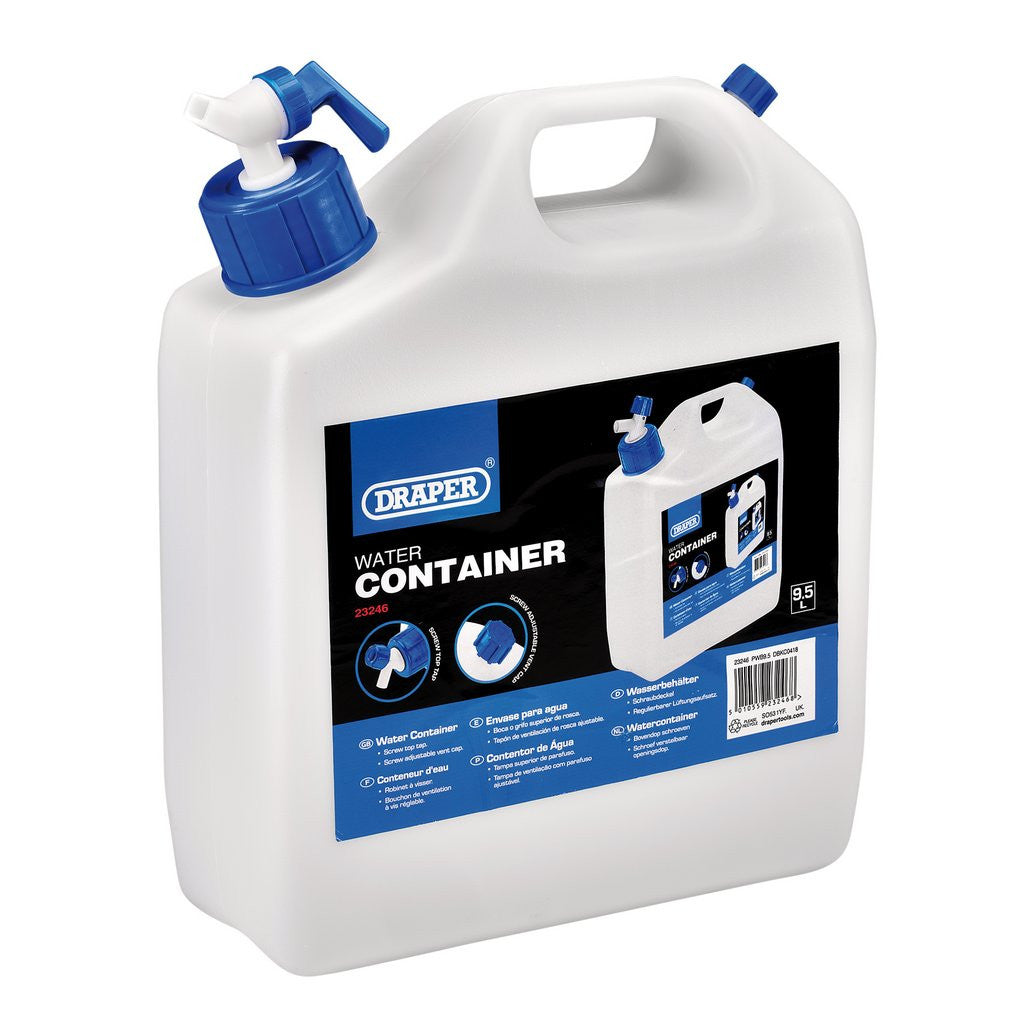 Draper Water Container with Tap, 9.5L 23246