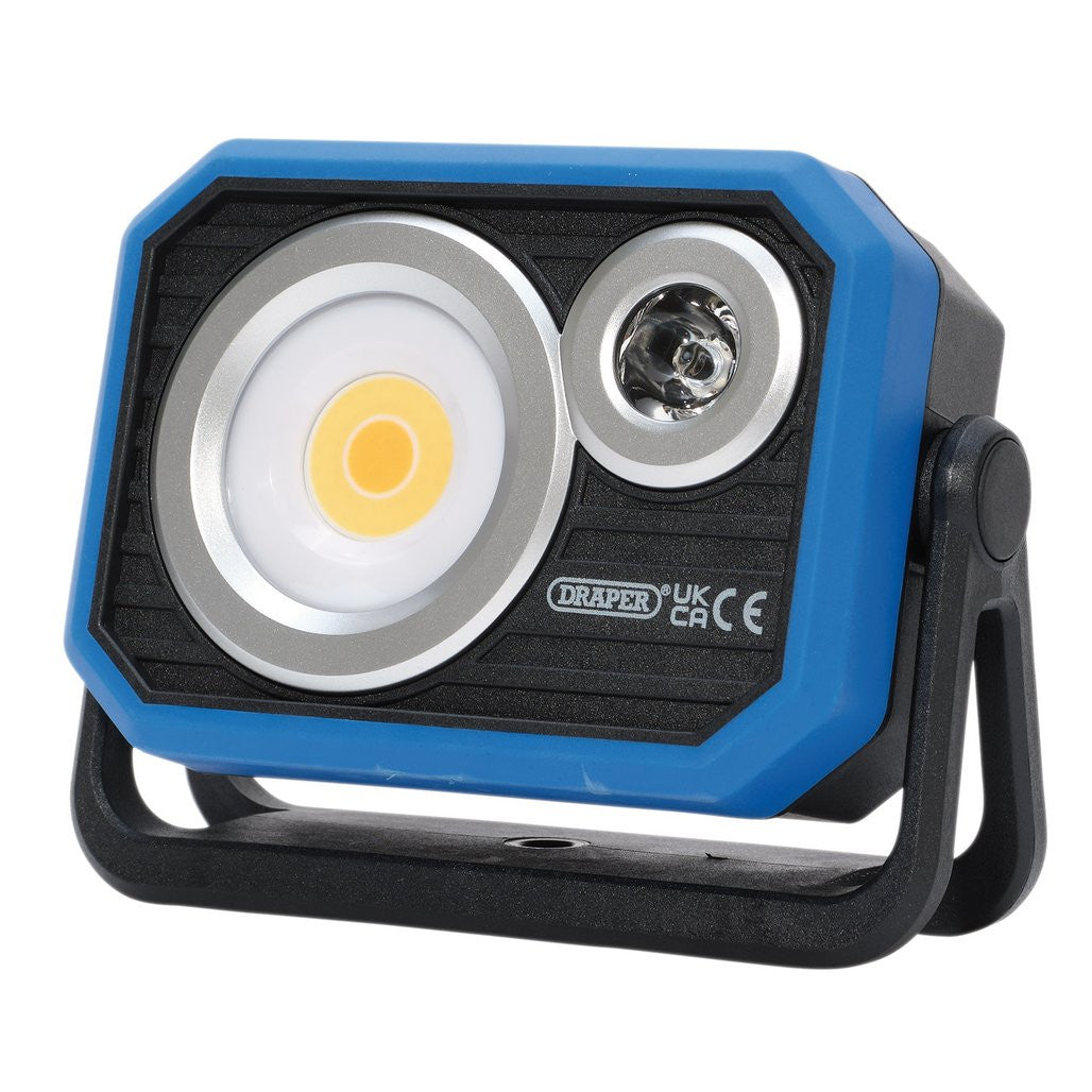 Draper COB XPG Rechargeable Work Light and Powerbank, 10W, 1000 Lumens, USB-C Cable Supplied