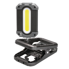 Draper COB LED Rechargeable Work Light and Power Bank with Clamp, 10W, 1000 Lumens, USB-C Cable Supplied