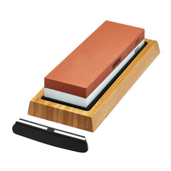 Draper Double Sided Whetstone Sharpening Stone with Non-Slip Base and Angle Guide, 1000/6000 Grit 23949