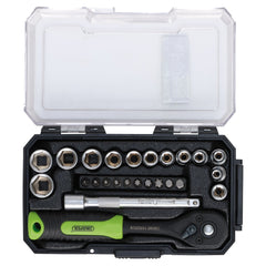 Draper HI-TORQ® Metric Socket and Bit Set, 1/4" Sq. Dr. (25 Piece) 24233