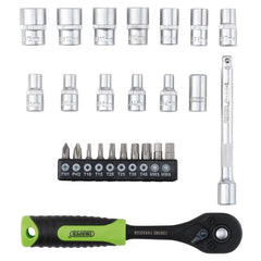 Draper HI-TORQ® Metric Socket and Bit Set, 1/4" Sq. Dr. (25 Piece) 24233