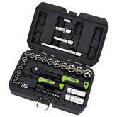 Draper HI-TORQ® Metric Socket and Bit Set, 1/4" and 3/8" Sq. Dr. (48 Piece) 24235