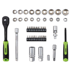 Draper HI-TORQ® Metric Socket and Bit Set, 1/4" and 3/8" Sq. Dr. (48 Piece) 24235
