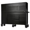BUNKER 25 Drawer Combined Roller Cabinet and Tool Chest 72" Black 24253