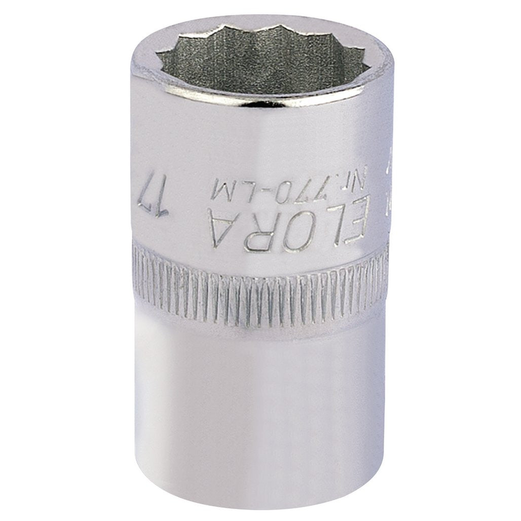 Draper Elora Bi-Hexagon Socket, 1/2" Sq. Dr., 17mm 24624