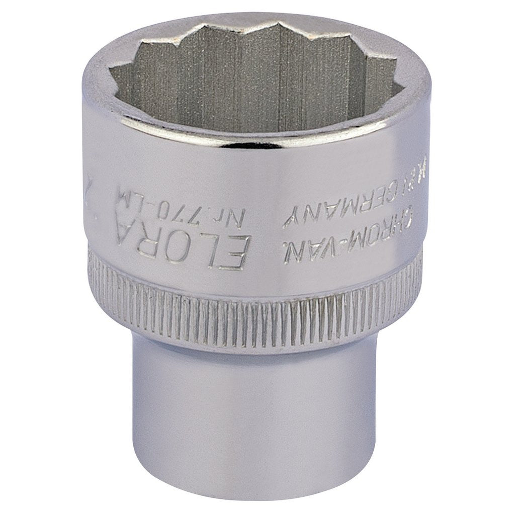 Draper Elora Bi-Hexagon Socket, 1/2" Sq. Dr., 27mm 24723