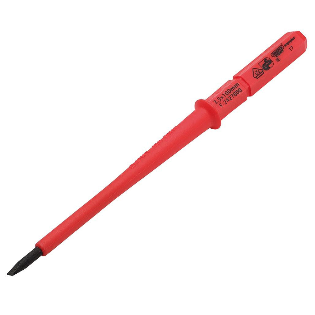 Draper XP1000® VDE Plain Slot Interchangeable Screwdriver Blade, 3.5 x 100mm 24736