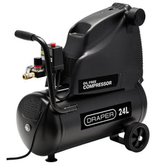 Draper 24L Direct Drive Oil-Free Air Compressor, 1.1kW/1.5hp 24978