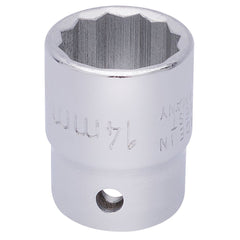 Draper Elora Bi-Hexagon Socket, 3/8" Sq. Dr., 14mm 25903