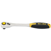 Draper Elora Fine Tooth Quick Release Soft Grip Reversible Ratchet, 1/2" Sq. Dr., 270mm 25930