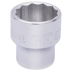 Draper Elora Bi-Hexagon Socket, 3/8" Sq. Dr., 18mm 25945