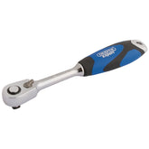 Draper Expert 60 Tooth Micro Head Reversible Soft Grip Ratchet, 1/4" Sq. Dr. 26514