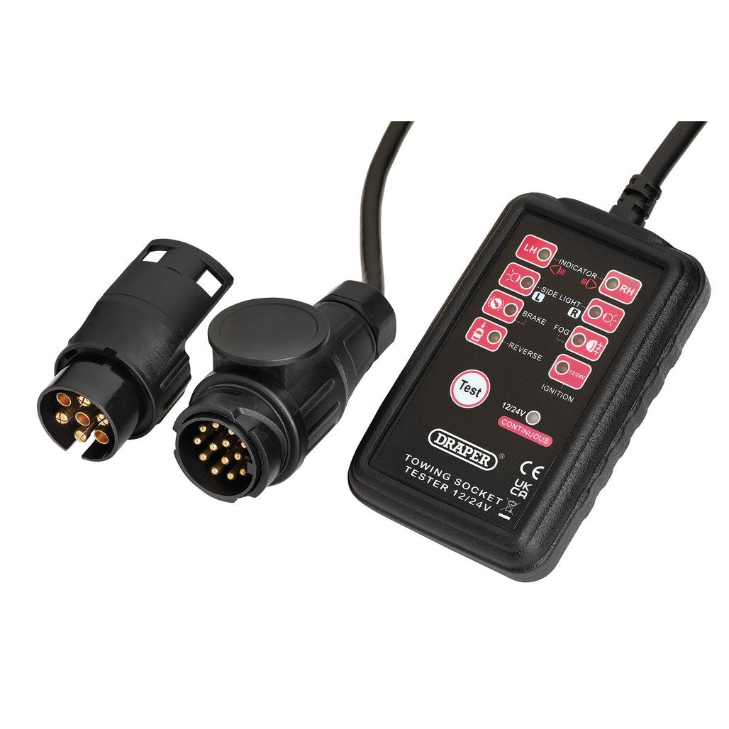 Draper 13 and 7-Pin Towbar Socket Tester 27197