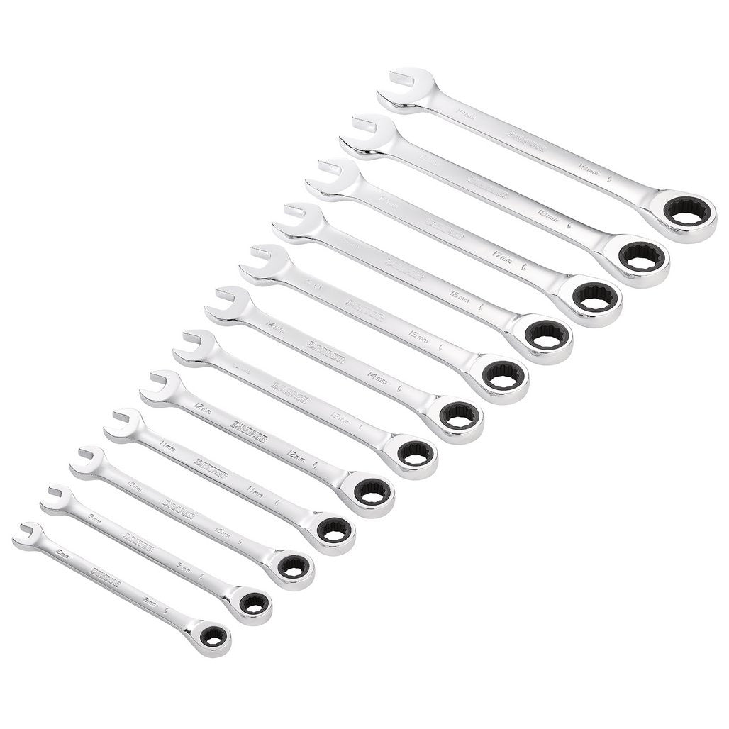 Draper HI-TORQ® Metric Ratchet Combination Spanner Set (12 Piece) 27689