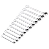 Draper HI-TORQ® Metric Reversible Ratchet Combination Spanner Set (12 Piece) 27692