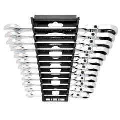 Draper HI-TORQ® Metric Flexible Head Ratchet Combination Spanner Set (12 Piece) 27733