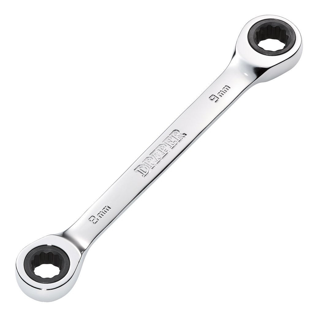 Draper HI-TORQ® Metric Double Ratchet Ring Spanner, 8 x 9mm 27735