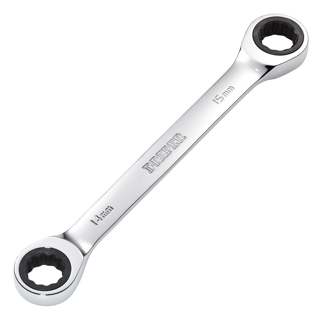 Draper HI-TORQ® Metric Double Ratchet Ring Spanner, 14 x 15mm 27738