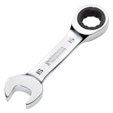 Draper HI-TORQ® Metric Stubby Ratchet Combination Spanner, 15mm 27909