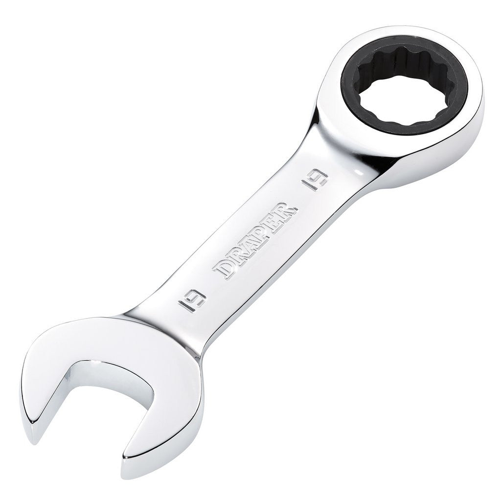 Draper HI-TORQ® Metric Stubby Ratchet Combination Spanner, 19mm 27930