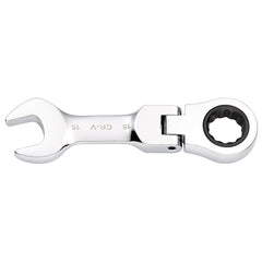 Draper HI-TORQ® Metric Stubby Flexible Head Ratchet Combination Spanner, 15mm 27973