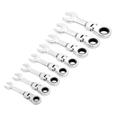 Draper HI-TORQ® Metric Stubby Flexible Head Ratchet Combination Spanner Set (8 Piece) 27982