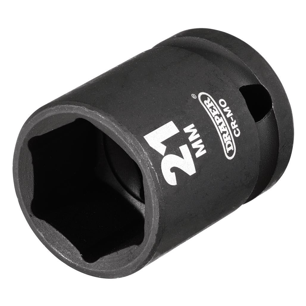 Draper HI-TORQ® Impact Socket, 1/2" Sq. Dr., 21mm 28511
