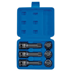 Draper Expert Impact Spline Bit Set, 1/2" Sq. Dr. (6 Piece) 28881