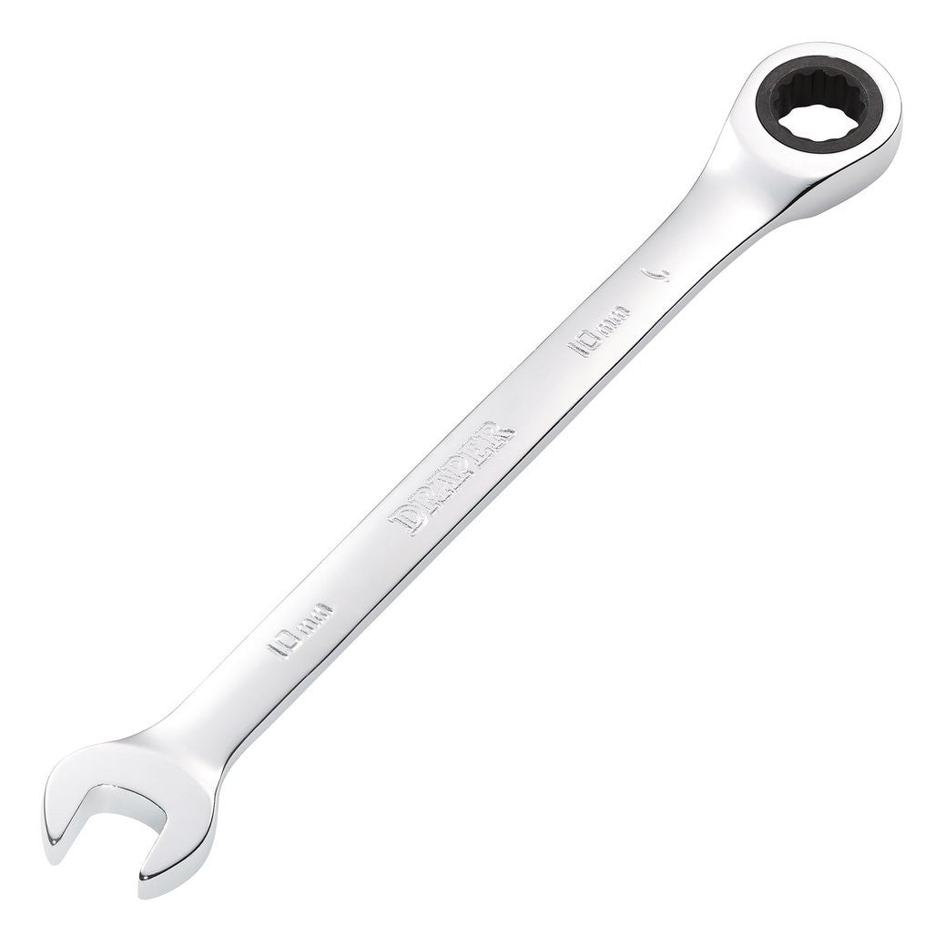 Draper Metric Ratcheting Combination Spanner, 10mm 31007
